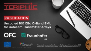 Publication | “Uncooled 100 GBd O-Band EML for Datacom Transmitter Arrays”